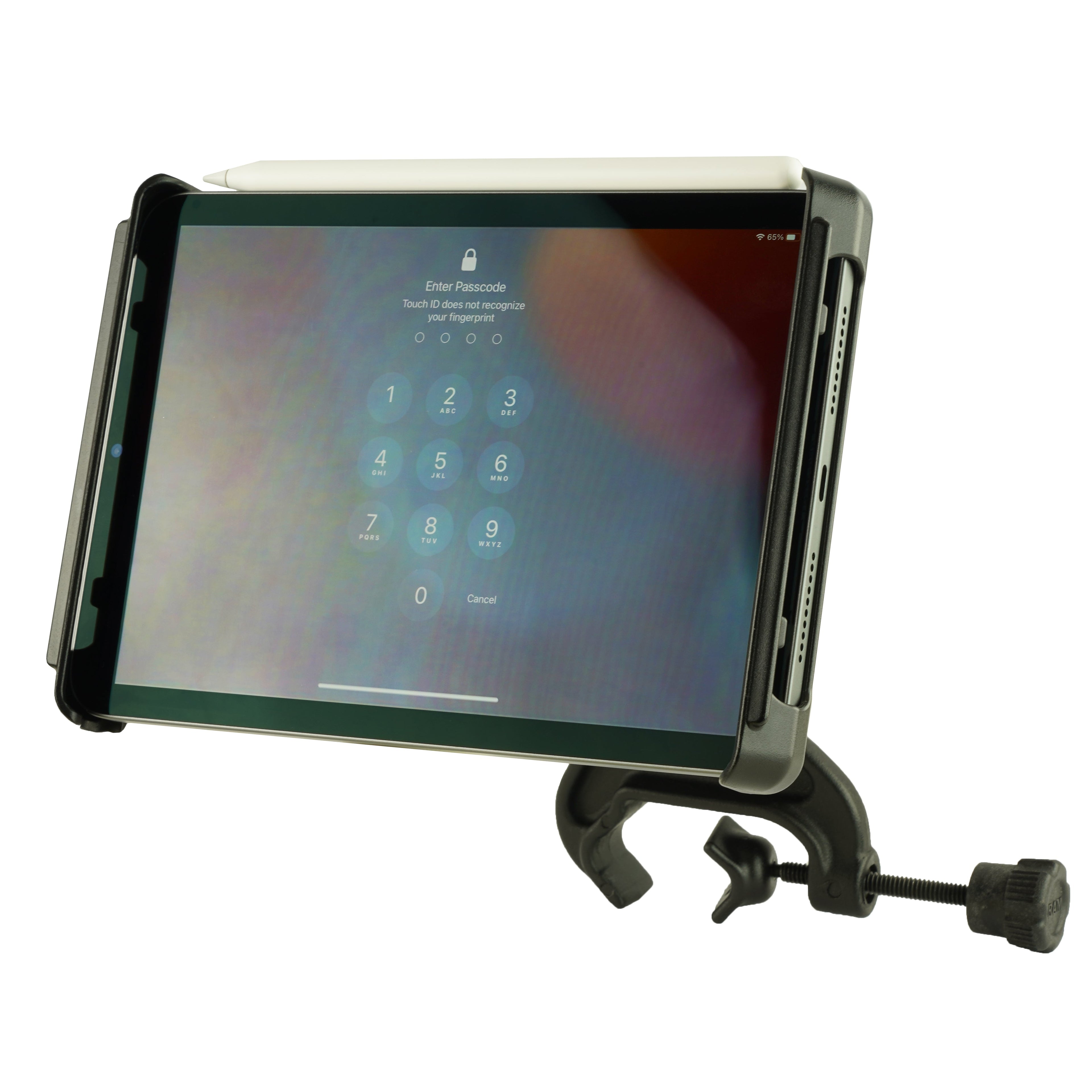 RAM-B-121-TAB2U:RAM-B-121-TAB2U_1:RAM® Tab-Tite™ Yoke Clamp Mount for iPad mini Series + More