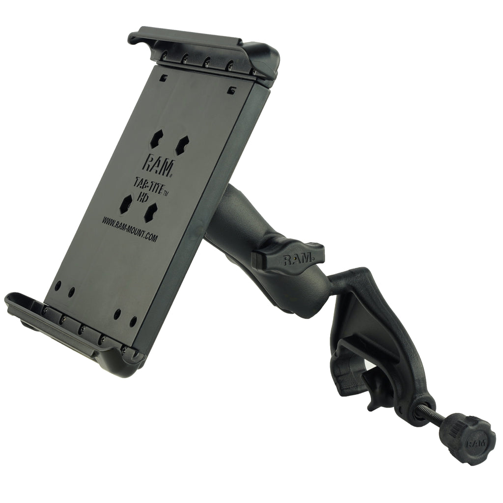 RAM-B-121-TAB2U:RAM-B-121-TAB2U_1:RAM® Tab-Tite™ Yoke Clamp Mount for iPad mini Series + More