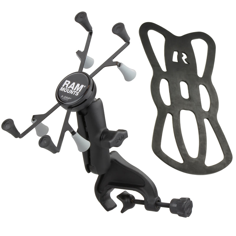 RAM-B-121-UN8U:RAM-B-121-UN8U_1:RAM® X-Grip® Mount with Yoke Clamp Base for 7"-8" Tablets