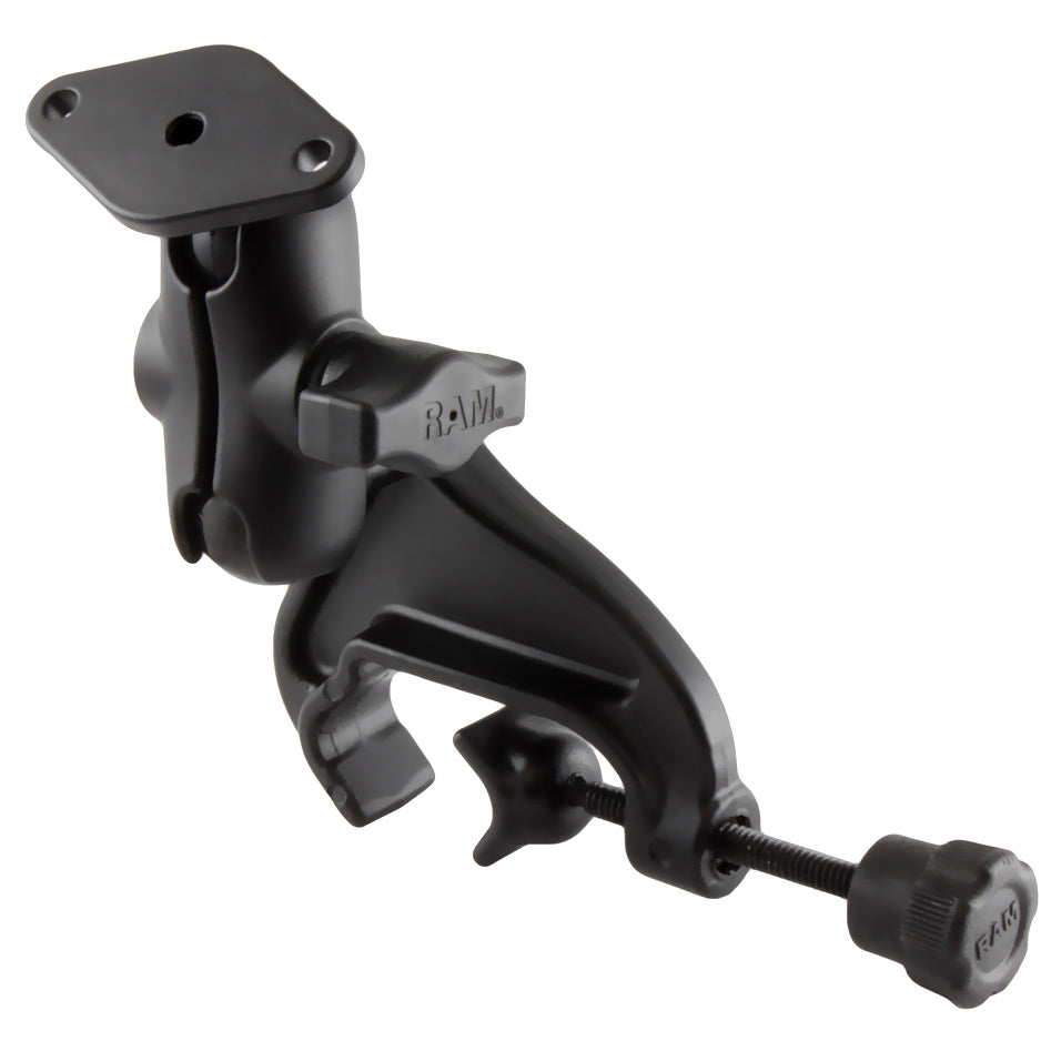 RAM-B-121U-A-238:RAM-B-121U-A-238_1:RAM® Double Ball Yoke Clamp Mount with Diamond Plate - Short