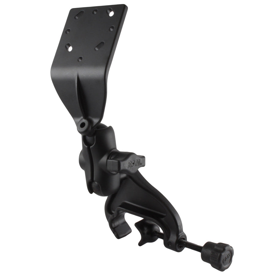RAM-B-125U-A:RAM-B-125U-A_1:RAM® Double Ball Yoke Clamp Mount with Angled Extension Plate - Short