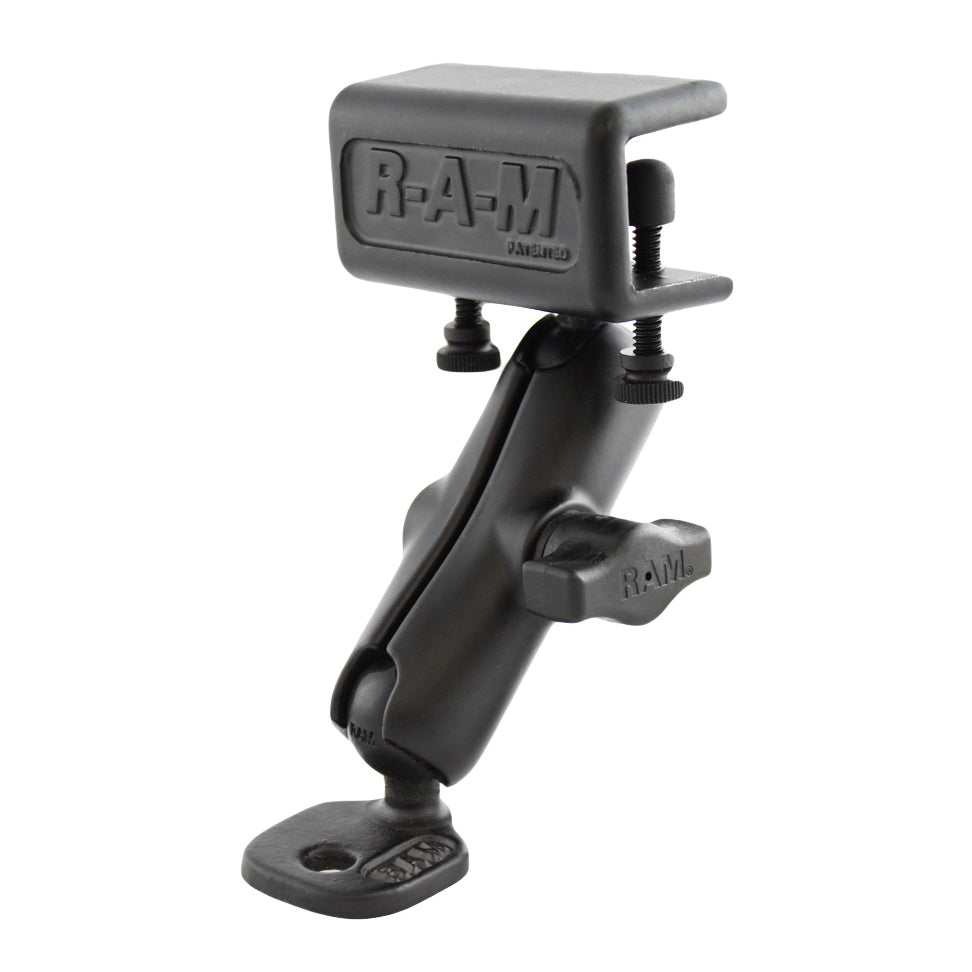 RAM-B-126BU:RAM-B-126BU_1:RAM® Double Ball Glare Shield Clamp Mount with Ski Mirror Adapter