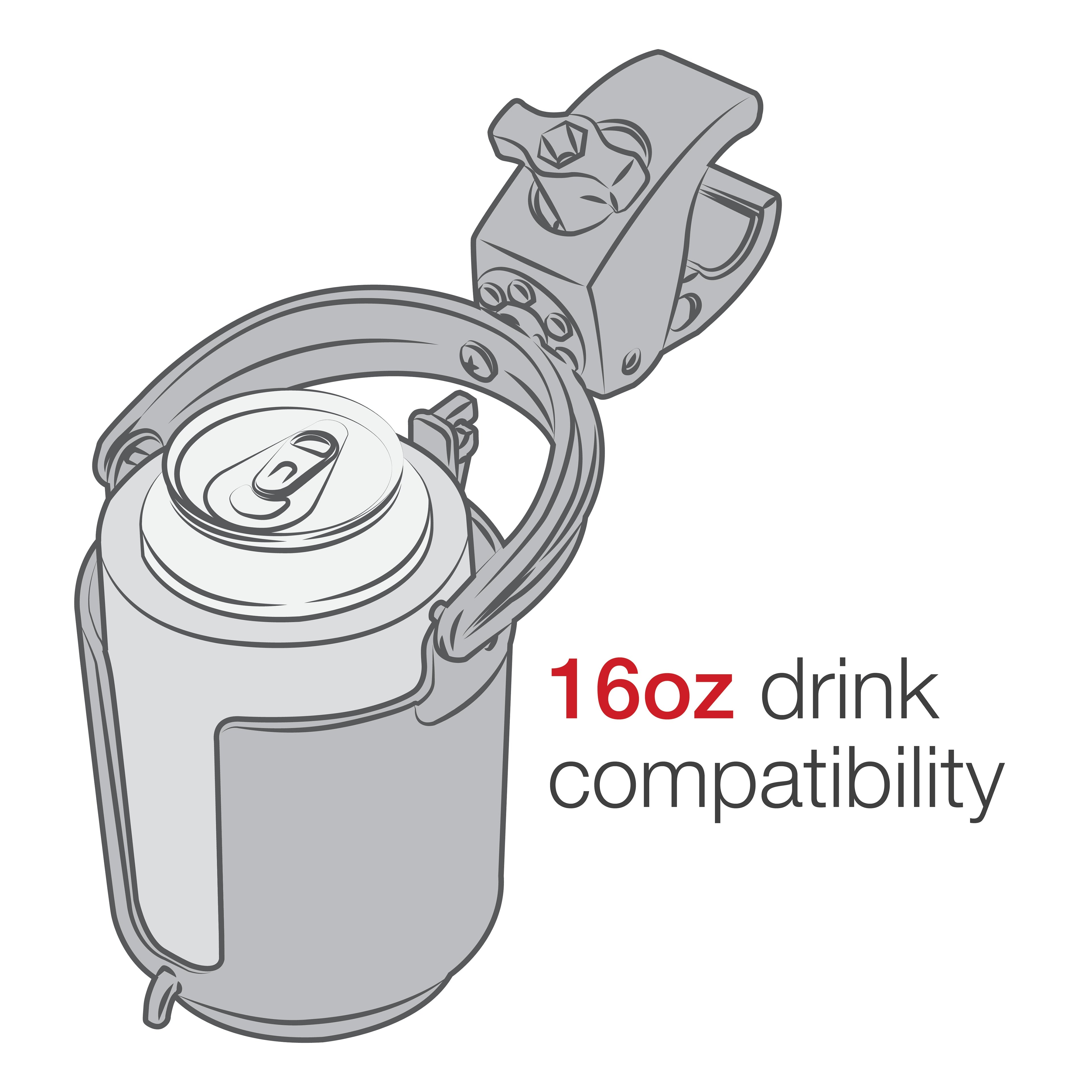 RAM-B-132-400U:RAM-B-132-400U_1:RAM® Level Cup™ 16oz Drink Holder with RAM® Tough-Claw™ Mount