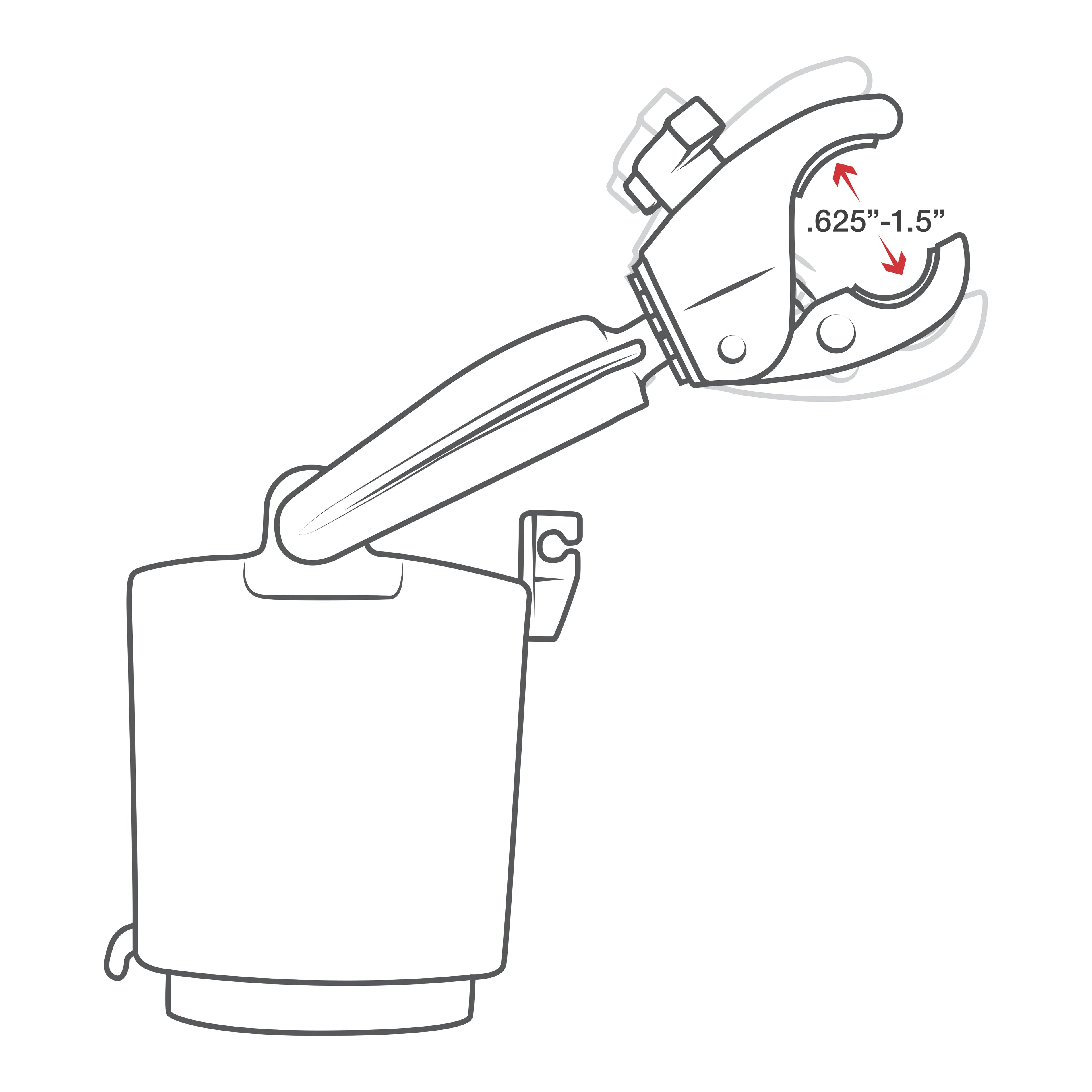 RAM-B-132-400U:RAM-B-132-400U_1:RAM® Level Cup™ 16oz Drink Holder with RAM® Tough-Claw™ Mount