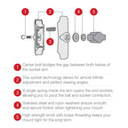 RAM-B-132R-2U:RAM-B-132R-2U_1:RAM® Level Cup™ 16oz Drink Holder with ATV/UTV Rail Base