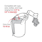 RAM-B-132RU:RAM-B-132RU_1:RAM® Level Cup 16oz Drink Holder with U-Bolt Base - .5" - 1.25" Rails