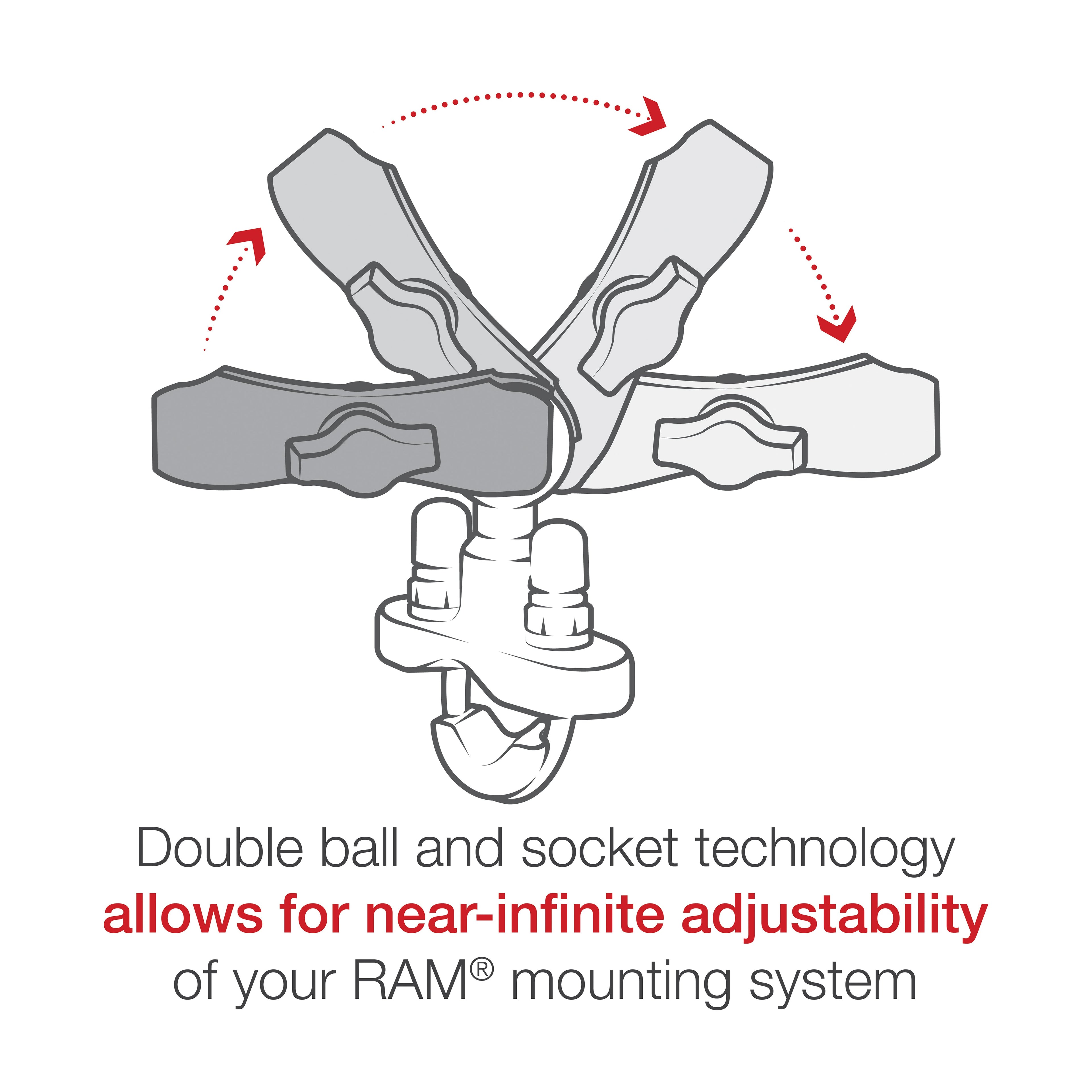 RAM-B-132RU:RAM-B-132RU_1:RAM® Level Cup 16oz Drink Holder with U-Bolt Base - .5" - 1.25" Rails