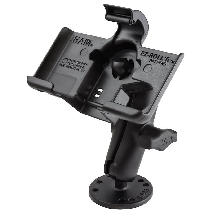 RAM-B-138-GA43U:RAM-B-138-GA43U_1:RAM® EZ-Roll'r™ Drill-Down Mount for Garmin dezl™ 560LMT & 560LT