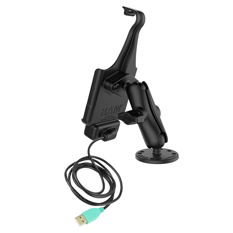 RAM-B-138-SAM9PU:RAM-B-138-SAM9PU_1:RAM® EZ-Roll'r™ Powered Drill-Down Mount for Samsung XCover Pro