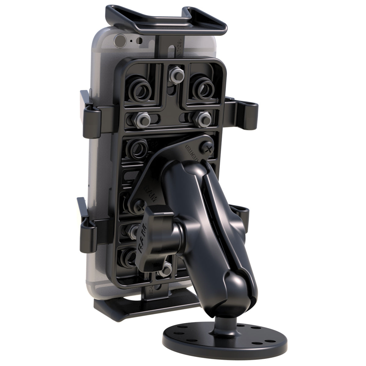 RAM-B-138-UN4:RAM-B-138-UN4_1:RAM® Finger-Grip™ Universal Mount with Drill-Down Base