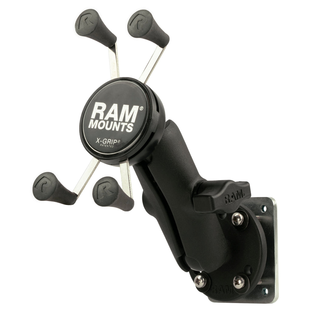 RAM-B-138-UN7-225B2U:RAM-B-138-UN7-225B2U_1:RAM® X-Grip® Phone Mount with Drill-Down Base & Backer Plate