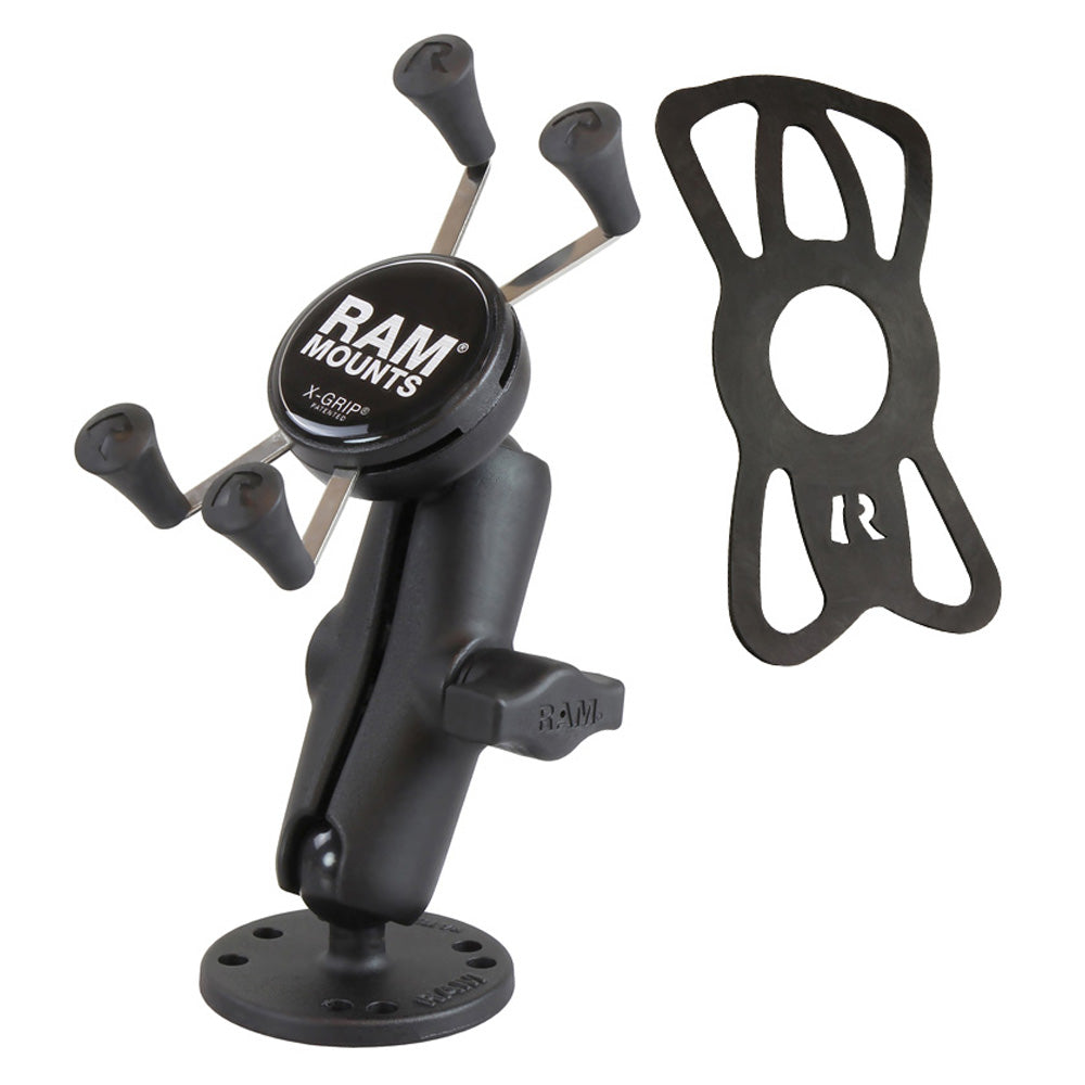 RAM-B-138-UN7U:RAM-B-138-UN7U_1:RAM® X-Grip® Phone Mount with Drill-Down Base