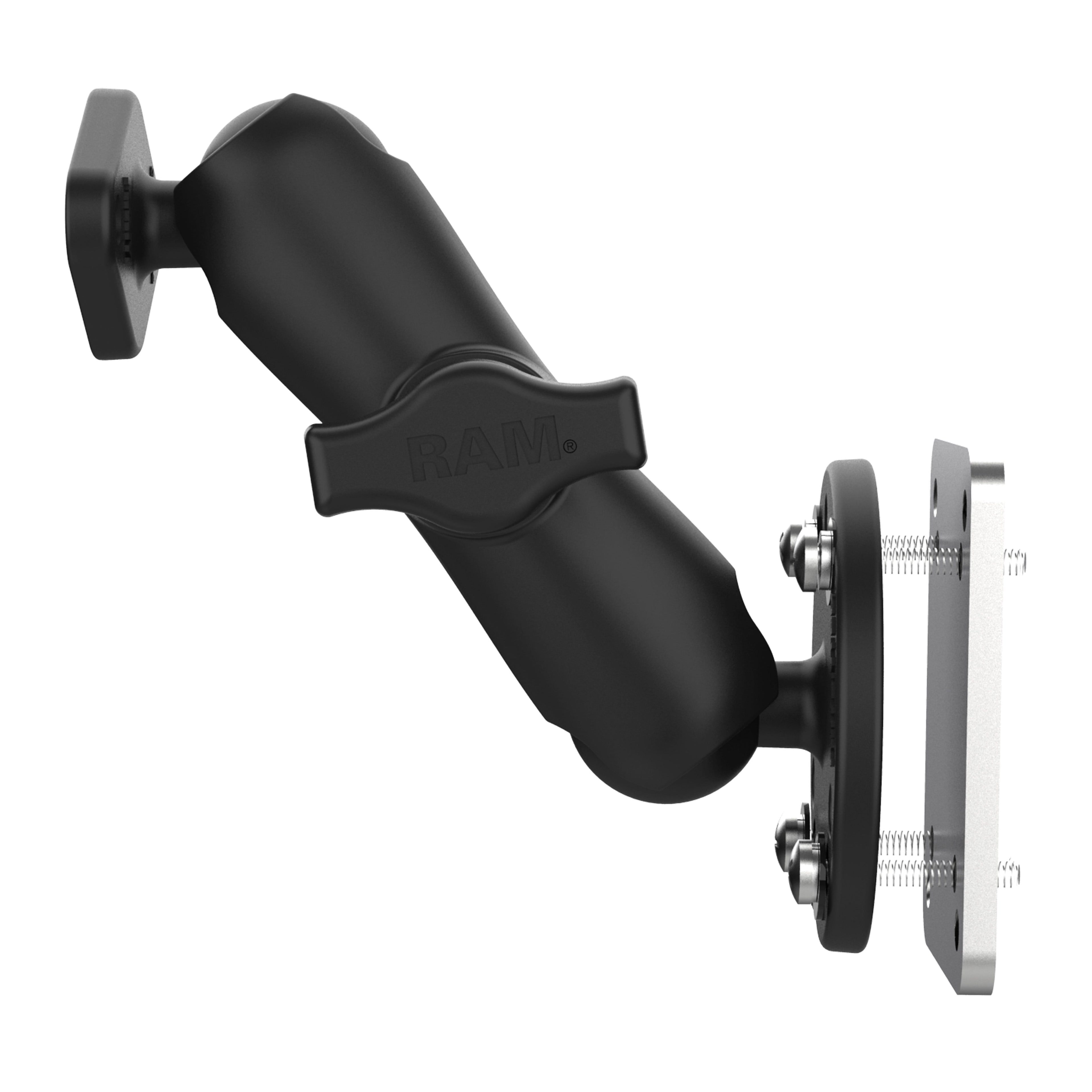 RAM-B-138U-225B2:RAM-B-138U-225B2_1:RAM® Double Ball Mount with Backing Plate & Diamond Plate