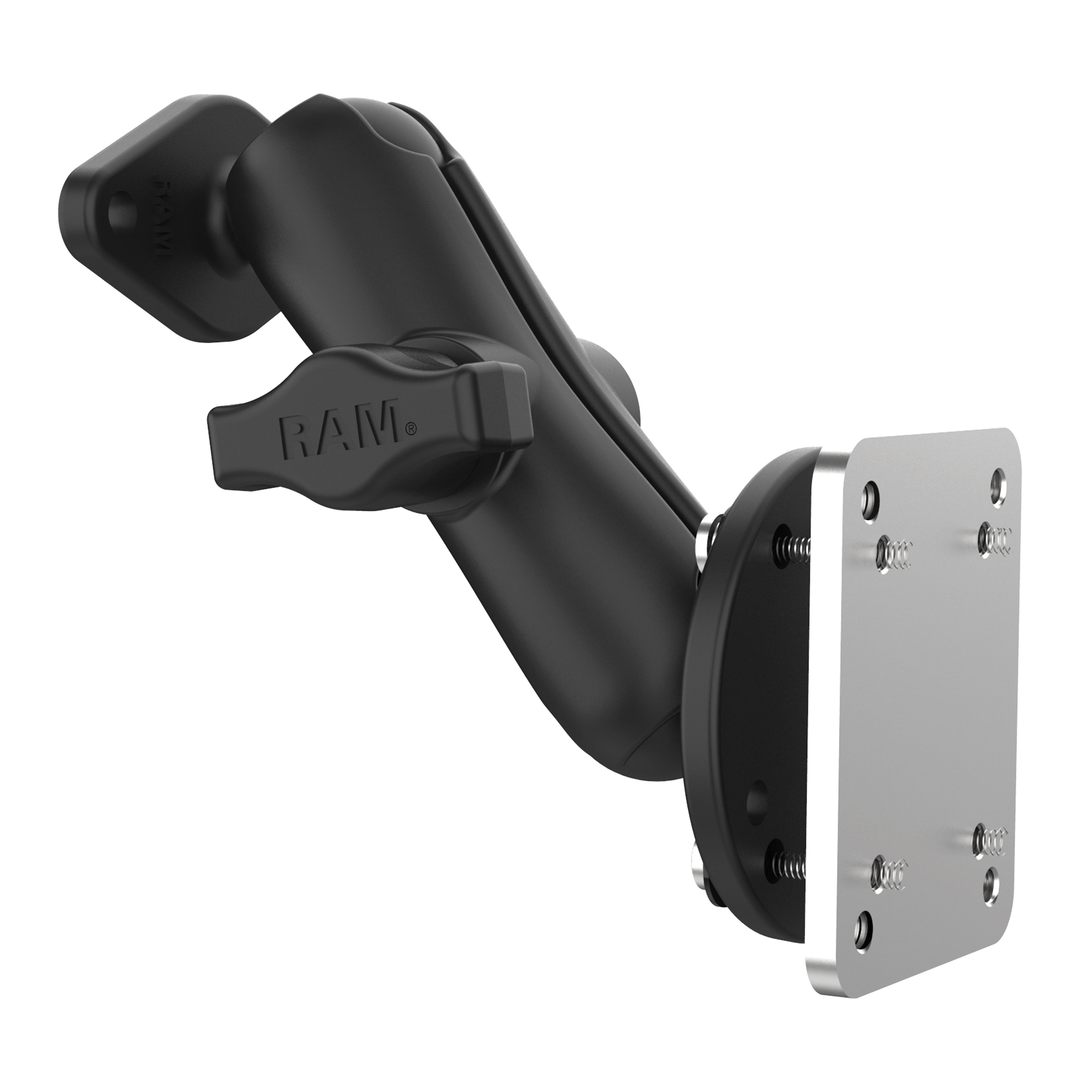 RAM-B-138U-225B2:RAM-B-138U-225B2_1:RAM® Double Ball Mount with Backing Plate & Diamond Plate