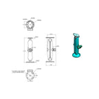 RAM-B-138U-C:RAM-B-138U-C_1:RAM® Double Ball Drill-Down Mount with Diamond Plate - Long