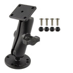 RAM-B-139U-CA1:RAM-B-139U-CA1_1:RAM® Drill-Down Double Ball Mount with Rectangle AMPS Plate & Hardware