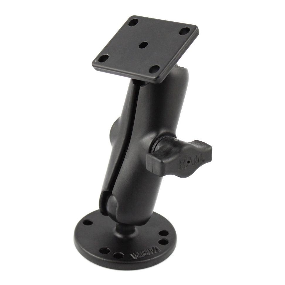 RAM-B-139U:RAM-B-139U_1:RAM® Drill-Down Double Ball Mount with Rectangle AMPS Plate - Medium