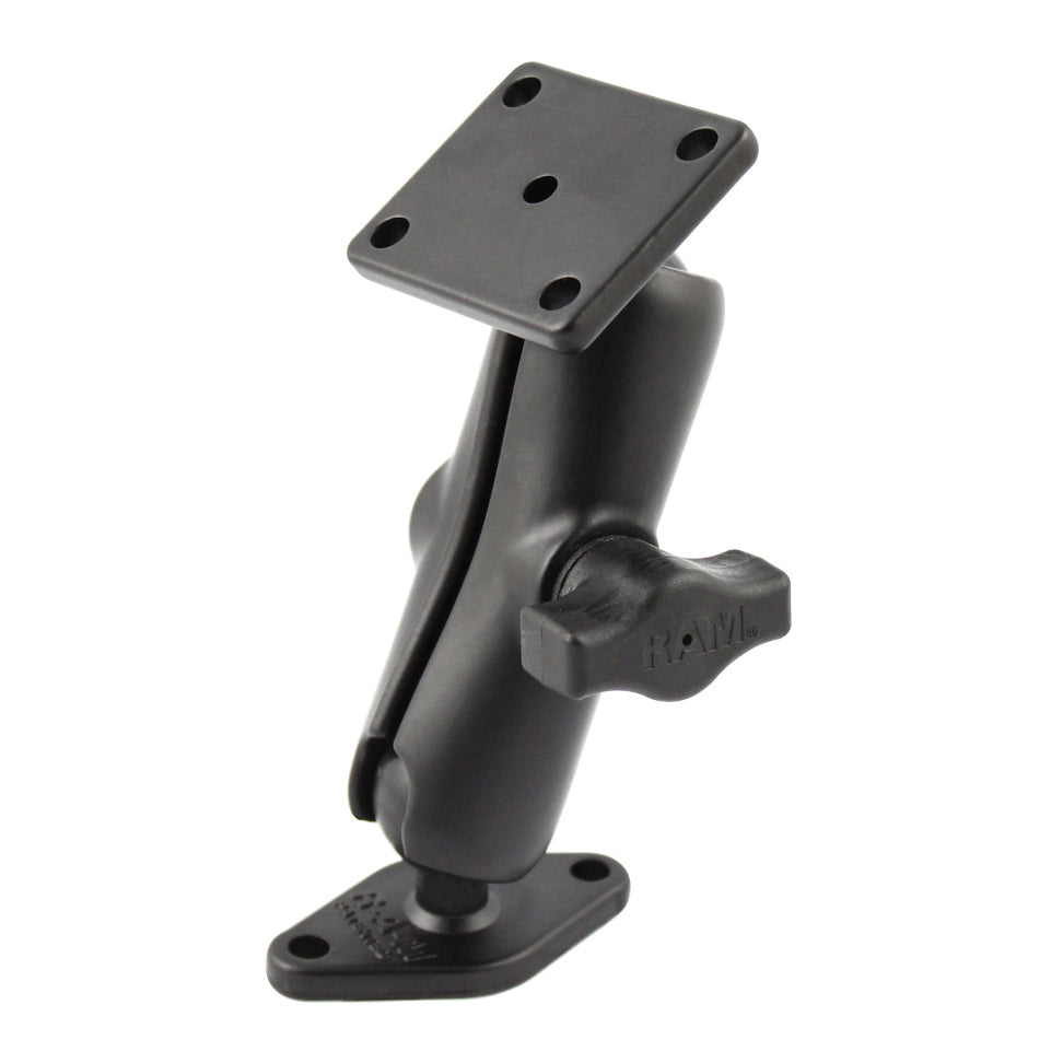 RAM-B-140U:RAM-B-140U_1:RAM® Double Ball Mount with 2-Hole & 4-Hole AMPS Plates - Medium