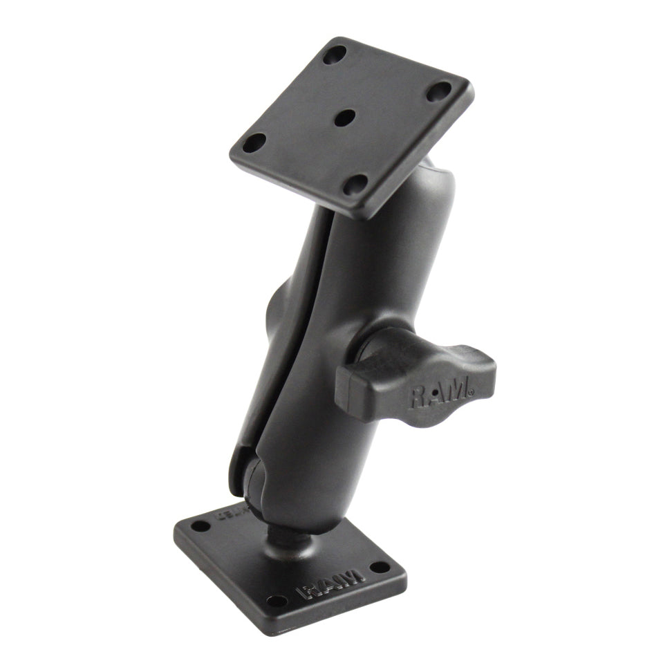 RAM-B-141U:RAM-B-141U_1:RAM® Drill-Down Double Ball Mount with Rectangle AMPS Plates - Medium