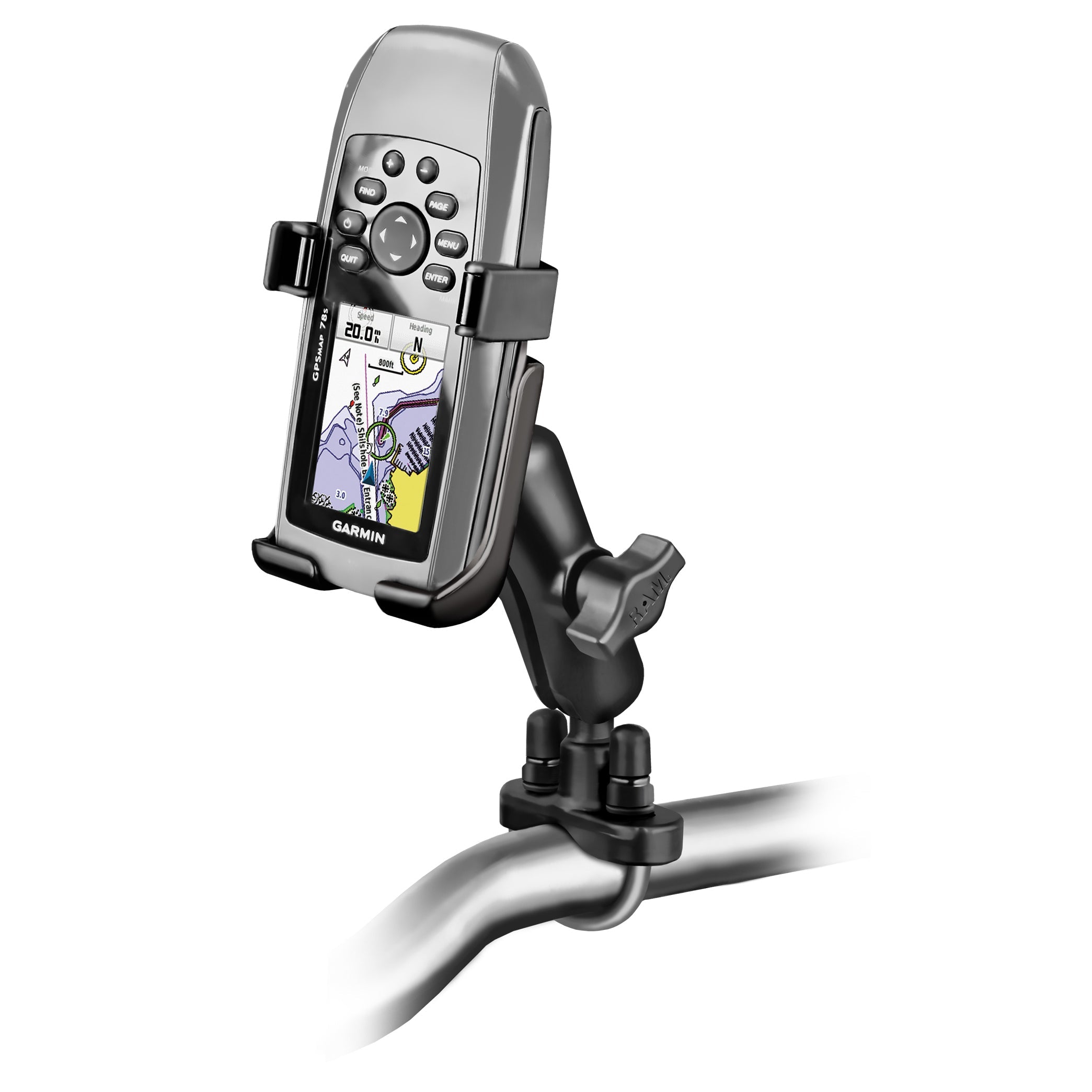 RAM-B-149-GA40U:RAM-B-149-GA40U_1:RAM® U-Bolt Mount for Garmin GPSMAP 73, 78, 78S, 78SC - Stainless Steel