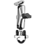RAM-B-149CHU:RAM-B-149CHU_1:RAM® Chrome Handlebar U-Bolt Mount with Medium Double Socket Arm