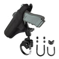 RAM-B-149Z-2-GUN1U:RAM-B-149Z-2-GUN1U_1:RAM® ATV/UTV Double Ball Rail Mount with Gun Holster Clip