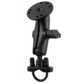 RAM-B-149Z-202U:RAM-B-149Z-202U_1:RAM® Handlebar U-Bolt Double Ball Mount with Round Plate - B Size Medium
