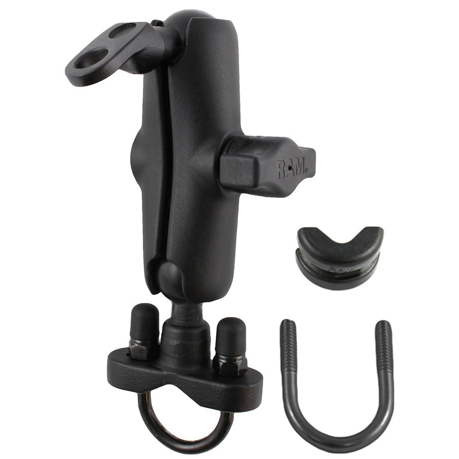 RAM-B-149Z-272U:RAM-B-149Z-272U_1:RAM® Handlebar U-Bolt Double Ball Mount with 9mm Hole - Medium