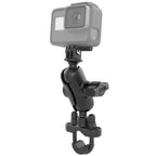 RAM-B-149Z-A-GOP1U:RAM-B-149Z-A-GOP1U_1:RAM® U-Bolt Double Ball Mount with Action Camera Adapter - Short