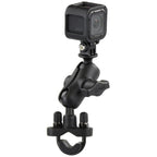 RAM-B-149Z-A-GOP1U:RAM-B-149Z-A-GOP1U_1:RAM® U-Bolt Double Ball Mount with Action Camera Adapter - Short