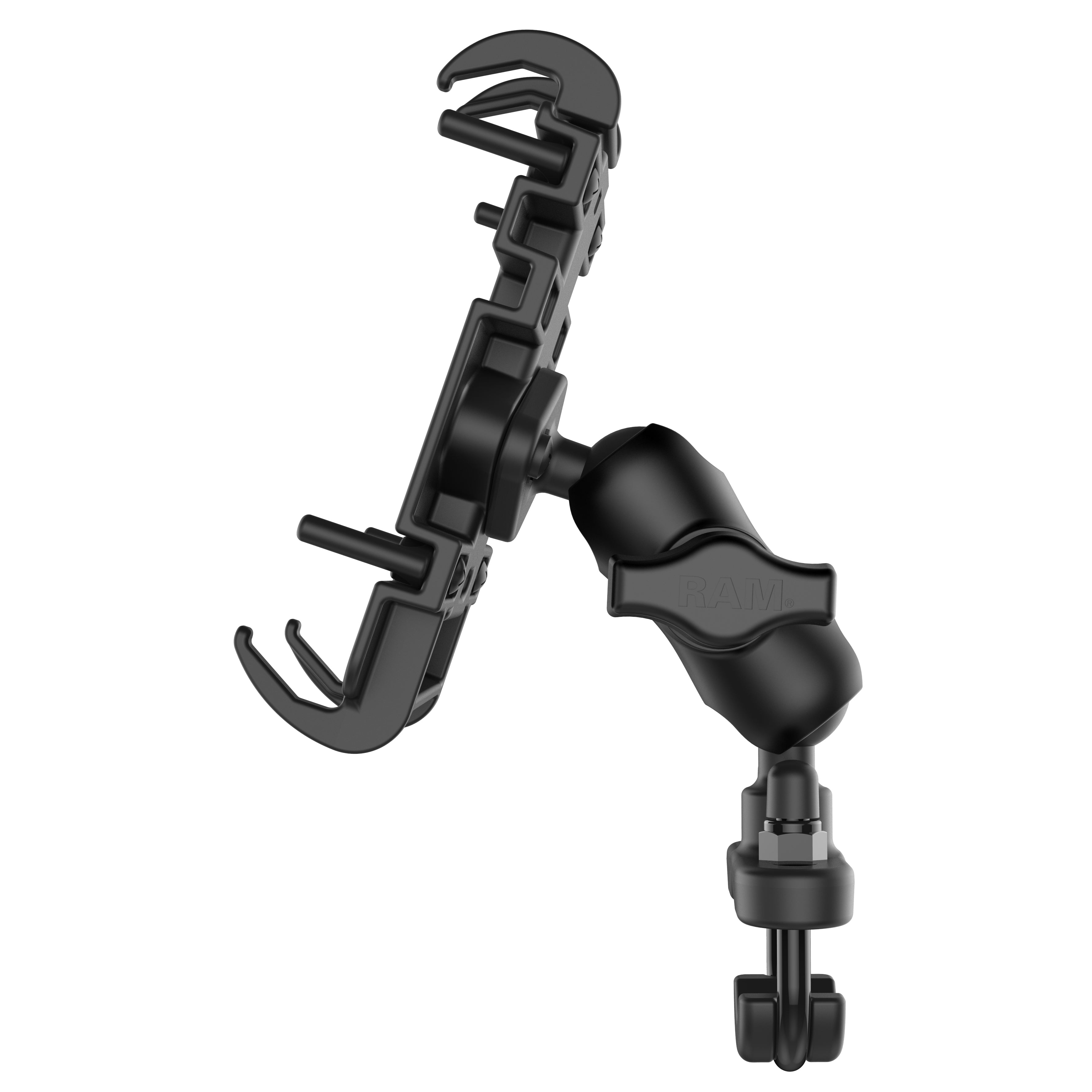 RAM-B-149Z-A-PD3U:RAM-B-149Z-A-PD3U_1:RAM® Quick-Grip™ Phone Mount with Handlebar U-Bolt Base - Short