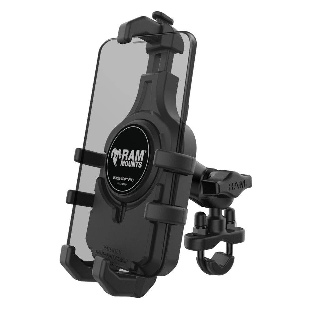 RAM-B-149Z-A-PD5U:RAM-B-149Z-A-PD5U_1:RAM® Quick-Grip™ Pro Phone Mount with Handlebar U-Bolt Base - Short