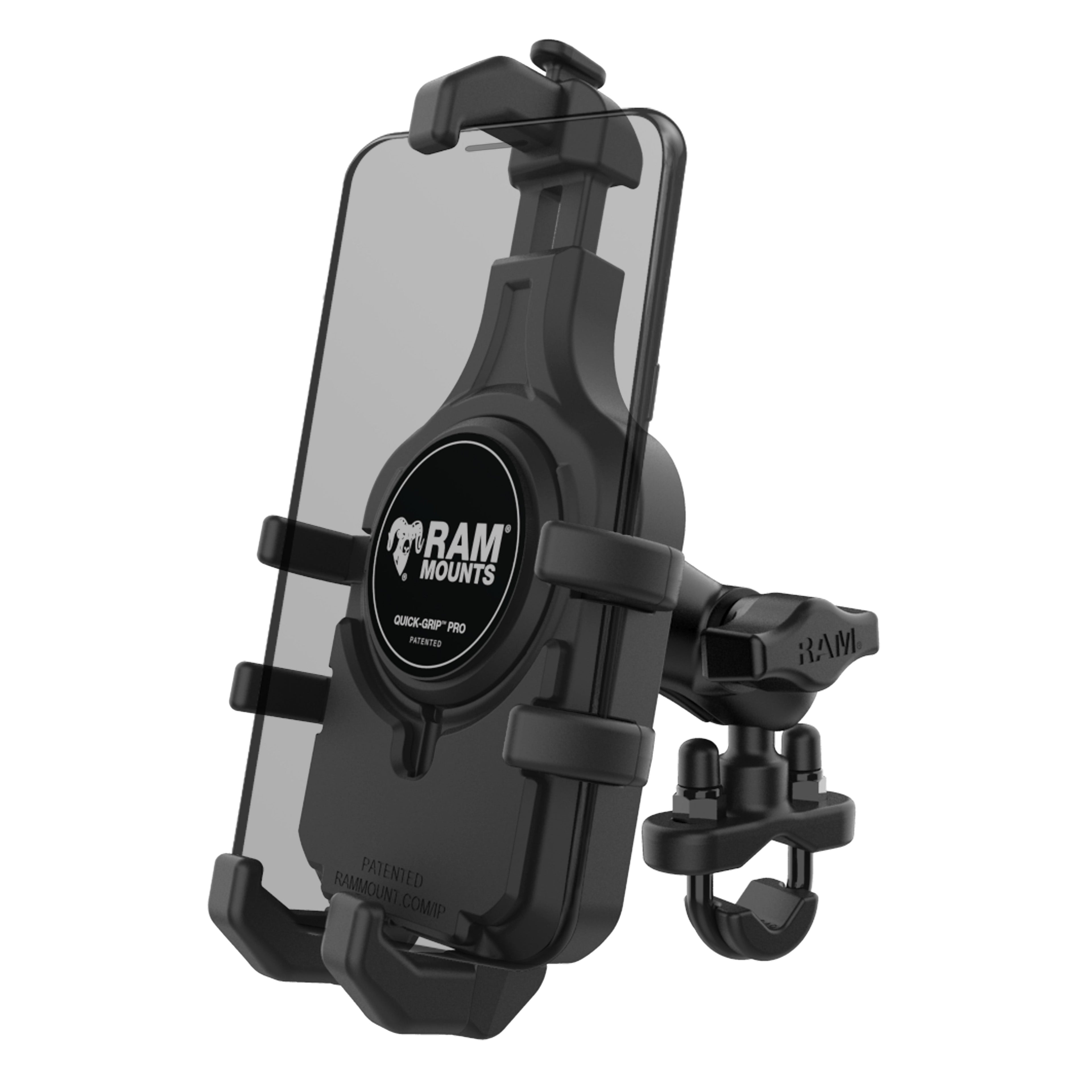 RAM-B-149Z-A-PD5U:RAM-B-149Z-A-PD5U_1:RAM® Quick-Grip™ Pro Phone Mount with Handlebar U-Bolt Base - Short