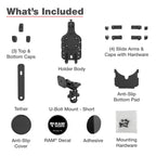 RAM-B-149Z-A-PD5U:RAM-B-149Z-A-PD5U_1:RAM® Quick-Grip™ Pro Phone Mount with Handlebar U-Bolt Base - Short