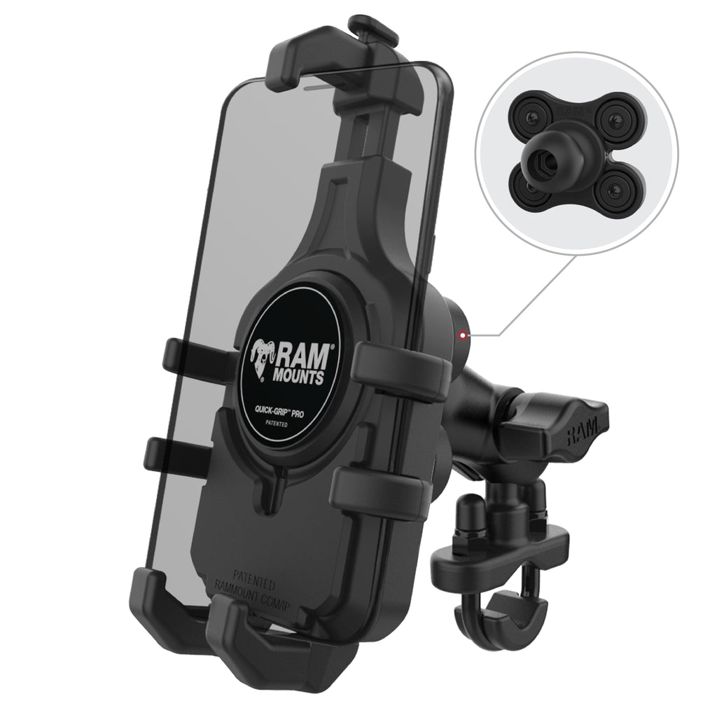 RAM-B-149Z-A-PD5VU:RAM-B-149Z-A-PD5VU_1:RAM® Quick-Grip™ Pro Vibration Damping Phone Mount with U-Bolt Base