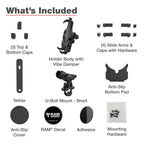 RAM-B-149Z-A-PD5VU:RAM-B-149Z-A-PD5VU_1:RAM® Quick-Grip™ Pro Vibration Damping Phone Mount with U-Bolt Base