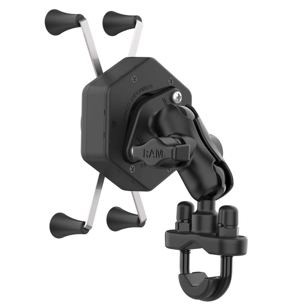 RAM-B-149Z-A-UN10-462:RAM-B-149Z-A-UN10-462_1:RAM® X-Grip® Large Phone Mount with Vibe-Safe™ & U-Bolt Base - Short