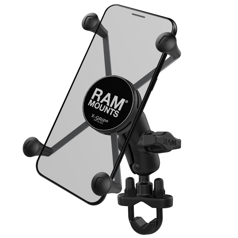 RAM-B-149Z-A-UN10U:RAM-B-149Z-A-UN10U_1:RAM® X-Grip® Large Phone Mount with Handlebar U-Bolt Base - Short