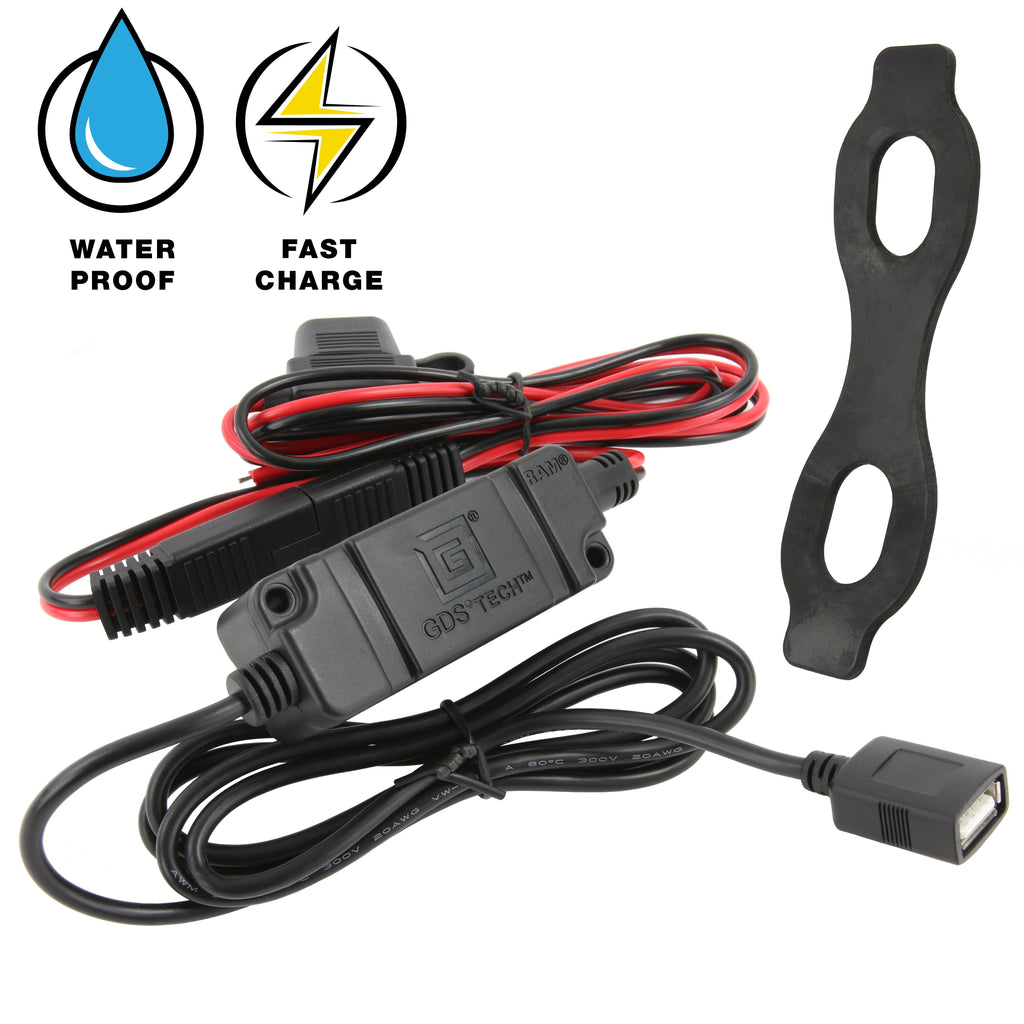 RAM-B-149Z-A-UN14W-V7M-1:RAM-B-149Z-A-UN14W-V7M-1_1:RAM® Quick-Grip™ 15W Waterproof Wireless Charging Handlebar Mount