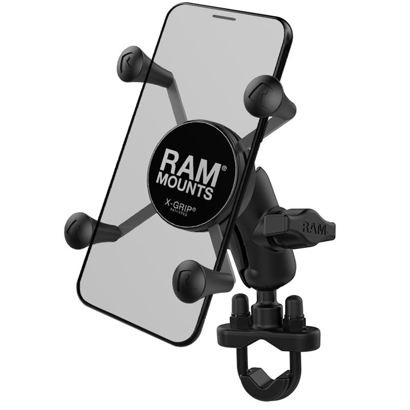 RAM-B-149Z-A-UN7U:RAM-B-149Z-A-UN7U_1:RAM® X-Grip® Phone Mount with Handlebar U-Bolt Base - Short