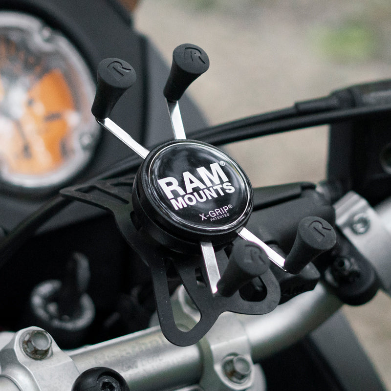 RAM-B-149Z-A-UN7U:RAM-B-149Z-A-UN7U_1:RAM® X-Grip® Phone Mount with Handlebar U-Bolt Base - Short