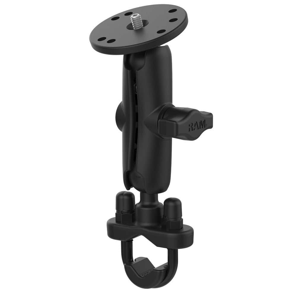 RAM-B-149Z-C1U:RAM-B-149Z-C1U_1:RAM® Handlebar U-Bolt Double Ball Mount 1/4"-20 Threaded Stud - Medium