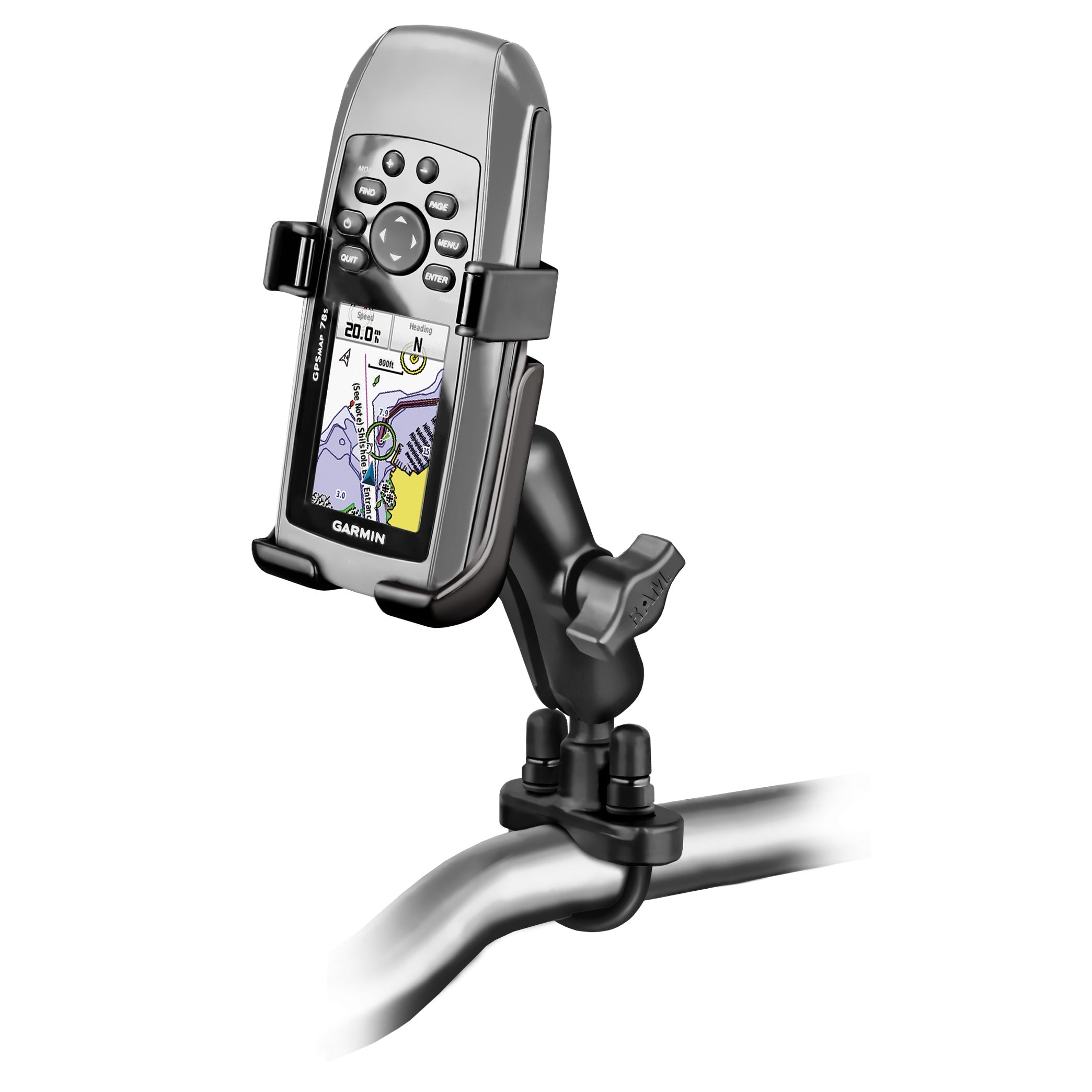 RAM-B-149Z-GA40U:RAM-B-149Z-GA40U_1:RAM® U-Bolt Mount for Garmin GPSMAP 73, 78, 78S, 78SC - Zinc