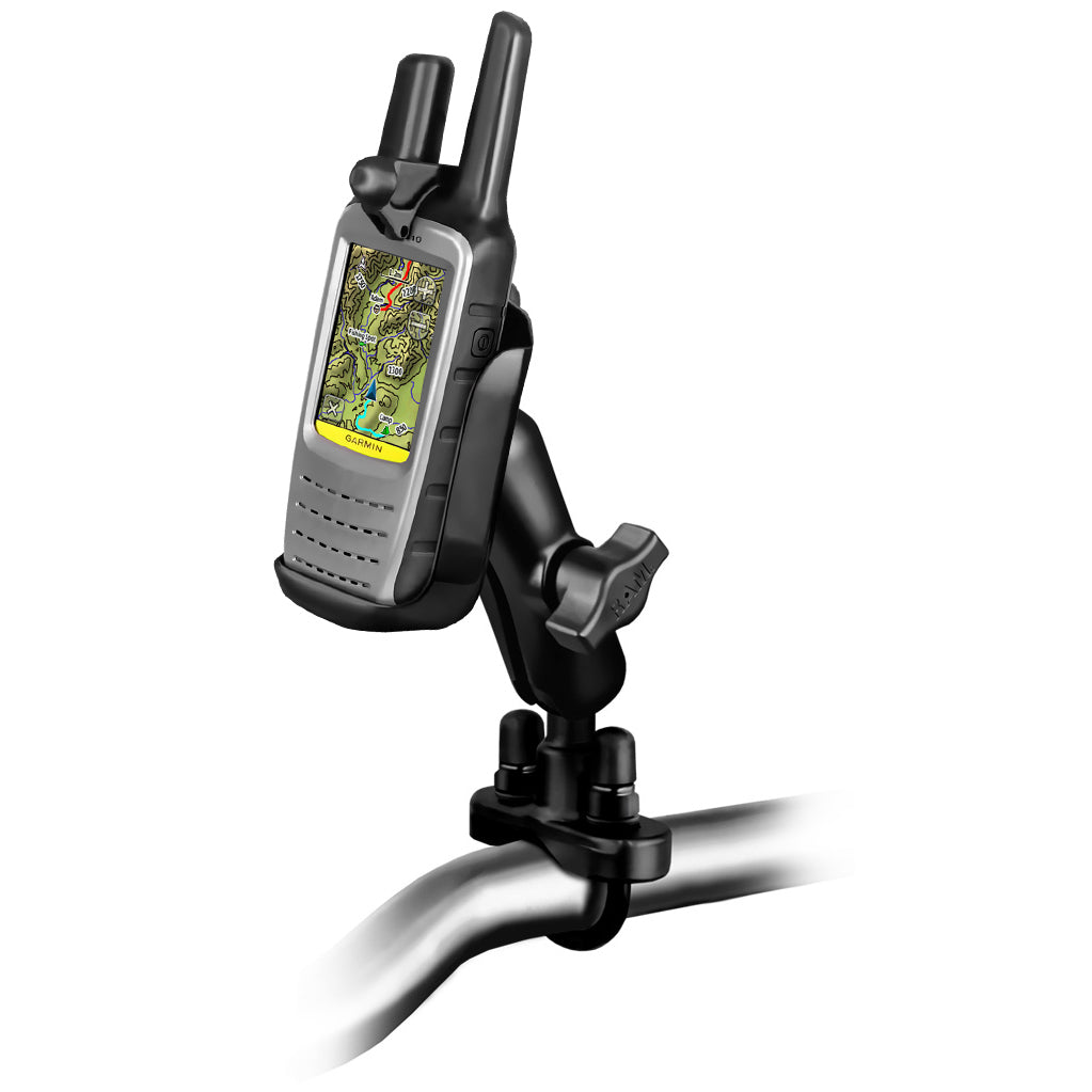 RAM-B-149Z-GA47:RAM-B-149Z-GA47_1:RAM® Handlebar U-Bolt Double Ball Mount for Garmin Rino 610, 650 & 655t