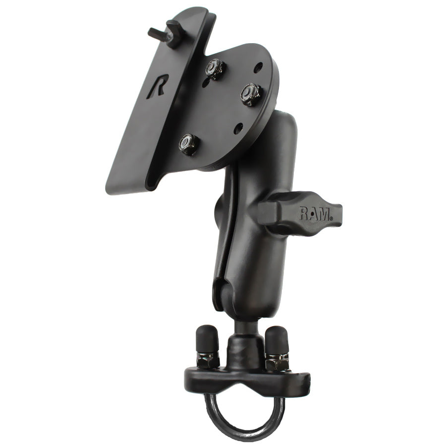 RAM-B-149Z-GUN1U:RAM-B-149Z-GUN1U_1:RAM® Handlebar U-Bolt Double Ball Mount with Gun Holster Clip