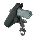 RAM-B-149Z-GUN1U:RAM-B-149Z-GUN1U_1:RAM® Handlebar U-Bolt Double Ball Mount with Gun Holster Clip