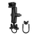RAM-B-149Z-LO11-NAV1:RAM-B-149Z-LO11-NAV1_1:RAM® Handlebar U-Bolt Double Ball Mount for Lowrance Elite-5 + More