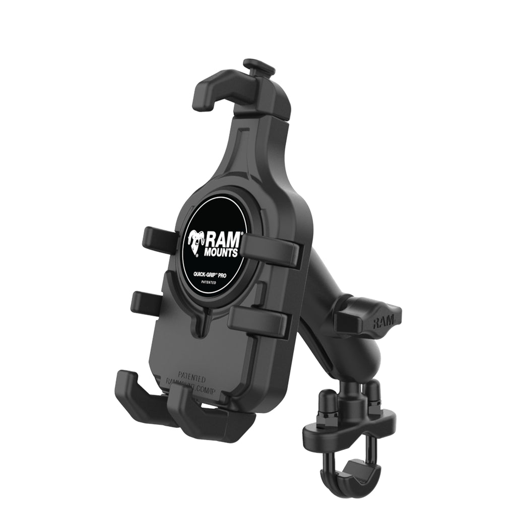 RAM-B-149Z-PD5U:RAM-B-149Z-PD5U_1:RAM® Quick-Grip™ Pro Phone Mount with Handlebar U-Bolt Base - Medium