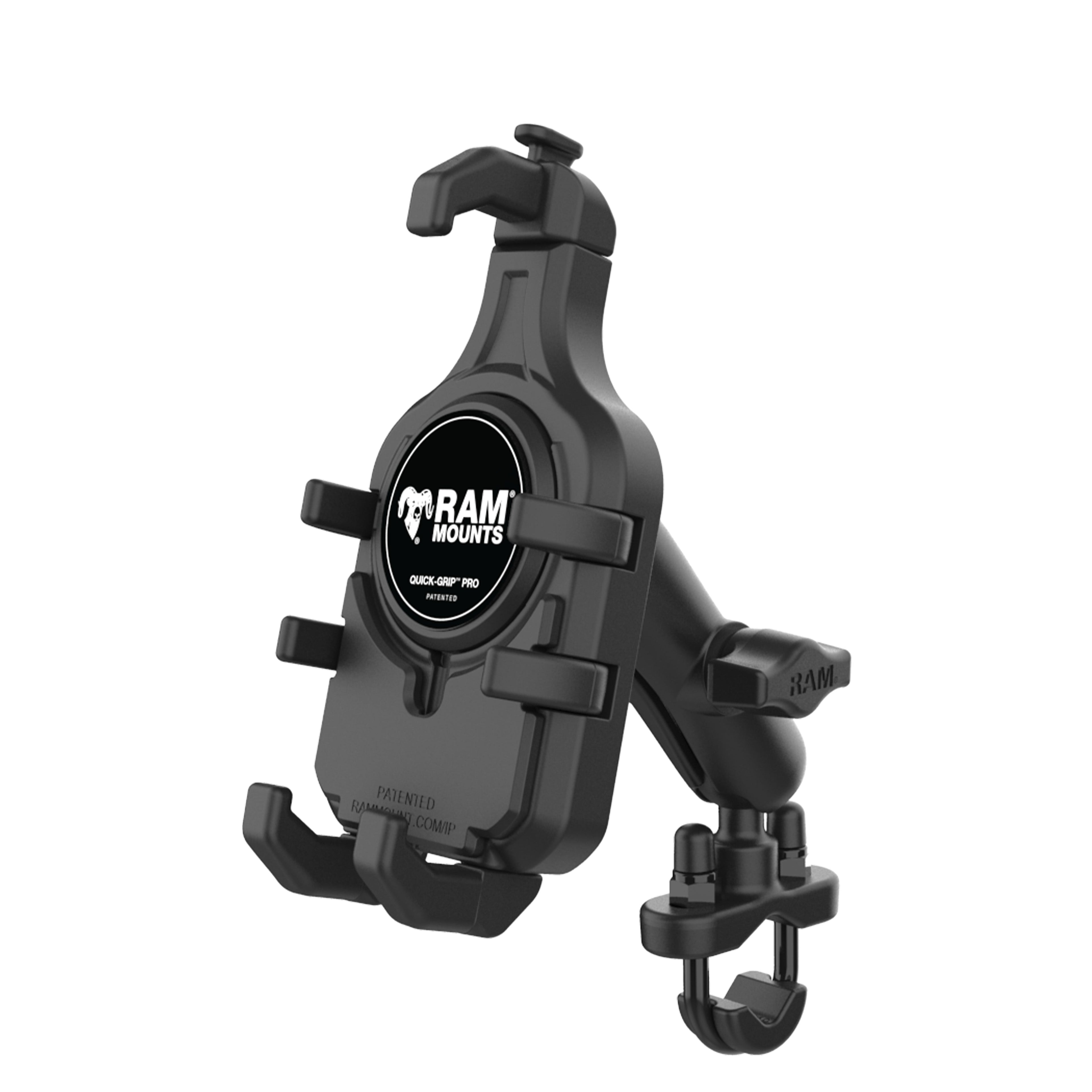 RAM-B-149Z-PD5U:RAM-B-149Z-PD5U_1:RAM® Quick-Grip™ Pro Phone Mount with Handlebar U-Bolt Base - Medium