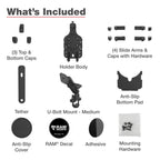 RAM-B-149Z-PD5U:RAM-B-149Z-PD5U_1:RAM® Quick-Grip™ Pro Phone Mount with Handlebar U-Bolt Base - Medium